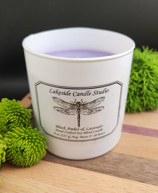 Black Amber & Lavender Candle 8oz